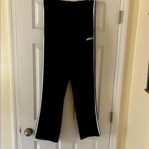 Adidas Black Sweatpants with Classic Stripes